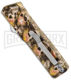 Lightning Skull Camo D/A OTF Automatic Knife - Satin Serr -Kershaw Store Lightning Skull DA DP OTF Auto Satin Serr GX 33339 jr side large