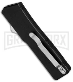 Lightning Black D/A Tanto OTF Automatic Knife - Satin Serr -Kershaw Store Lightning Tanto Black Satin Serr BP 18814 jr side large