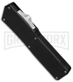 Lightning Black D/A Tanto OTF Automatic Knife - Satin Serr -Kershaw Store Lightning Tanto Black Satin Serr BP 18814 jr spine large