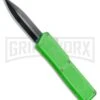 Lightning Zombie Edition Green D/A OTF Automatic Knife - Dagger Black Plain -Kershaw Store Lightning Zombie Edition Green DA OTF Dagger Black Plain BP 22659 jr large