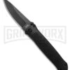Linder Dual-Action Black Automatic Hidden Release Knife - Black Plain 1 Linder Dual-Action Black Automatic Hidden Release Knife - Black Plain -Kershaw Store Linder Dual Action Automatic Hidden Release Knife 3.25in Black BHQ 184009 hd large