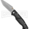 Delta Force M-14 D/A Black Carbon Fiber Tanto Knife - Bead Blast -Kershaw Store M 14 Dual Action Auto Tanto BB GX 38406 jr large