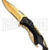 M-Tech Ballistic Black/Gold Spring Assisted Knife - Gold Serr 2 M-Tech Ballistic Black/Gold Spring Assisted Knife - Gold Serr -Kershaw Store M Tech Ballistic SA Black Gold Gold BP 23364 jr large