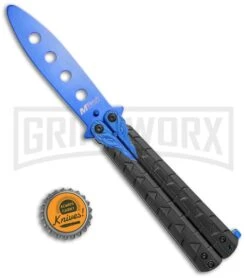 M-Tech Snake Eye Balisong Butterfly Trainer - Black / Blue -Kershaw Store M Tech Snake Eye Balisong Butterfly Trainer Black Blue BUTT PK 1157BL GX 36724 jr bottlecap large