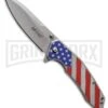 M-Tech USA Country Strong American Flag Spring Assisted Knife- Satin Plain -Kershaw Store M Tech USA Country Strong American Flag satin plain BHQ 79892 er large