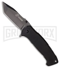 M-Tech USMC Fire Team Black G-10 Spring Assisted Knife - Black Plain