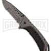 M-Tech USMC Iron Clad Gray/Black Spring Assisted Knife - Black Stonewash Serr 2 M-Tech USMC Iron Clad Gray/Black Spring Assisted Knife - Black Stonewash Serr -Kershaw Store M Tech USMC Iron Clad gray black black SW serr BHQ 64283 er large