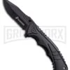M-Tech USMC Marines Mercenary Black Aluminum Spring Assisted Knife - Black Serr -Kershaw Store M Tech USMC Marines Mercenary black aluminum black serr BHQ 64267 er large