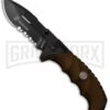 M-Tech Warden Brown/Black Spring Assisted Knife - Black Serr -Kershaw Store M Tech Warden Tan M A1053TN BP 18470 jr large