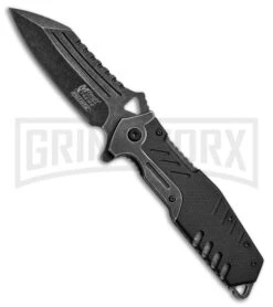 M-Tech Xtreme Ballistic Nemesis Black Spring Assisted Knife-Black SW Plain