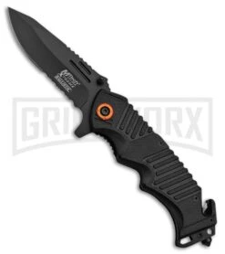 M-Tech Xtreme Ballistic Radical Black Spring Assisted Knife - Black Serr