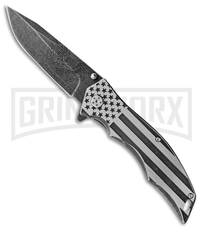 M-Tech Xtreme Ballisitc USA Proud Flag Spring Assisted Knife - Black SW 4TH18 3 M-Tech Xtreme Ballisitc USA Proud Flag Spring Assisted Knife - Black SW 4TH18