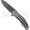M-Tech Xtreme Ballisitc USA Snake Flag Spring Assisted Knife - Black Stonewash -Kershaw Store M Tech Xtreme Ballistic USA Snake SA Black SW BP 23236 jr large