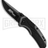 M&P Shield Black/Gray Spring Assisted Opening Knife - Black Plain -Kershaw Store MP Shield Dual Action Opening 1085918 BHQ 80734 jr large
