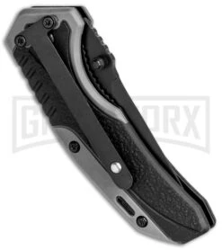 M&P Shield Black/Gray Spring Assisted Opening Knife - Black Plain -Kershaw Store MP Shield Dual Action Opening 1085918 BHQ 80734 jr side large