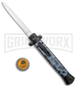 Mago 11" Black Smoke Abyss Stiletto OTF Automatic Knife - Dagger W/o Clip -Kershaw Store Mago 11in Black Smoke Abyss Stiletto OTF Auto without Clip Dagger GX 38931 jr bottlecap large