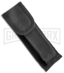 Mago 9" Black Smoke Abyss Italian Stiletto OTF Automatic Knife - Black Bolsters -Kershaw Store Mago 9in Black Smoke Abyss Italian Stiletto OTF Black Bolsters Satin GX 36248 jr sheath large