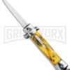 Mago 4.75" Mini Stiletto OTF Automatic Knife - Yellow Marble -Kershaw Store Mago Mini OTF Stiletto Yellow GX 34273 jr large