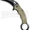 Mantis Tan G-10 Spring Assisted Karambit Knife - Black Plain -Kershaw Store Mantis Karambit SA Tan G 10 Black MANMK5T BHQ 56617 jr large