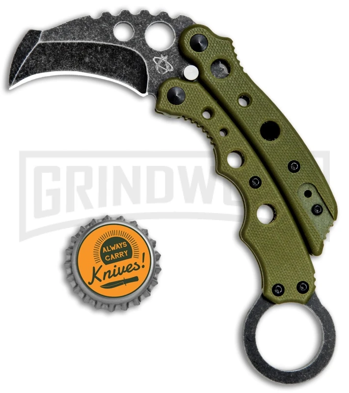 Mantis Vuja De Green G-10 Balisong Karambit Butterfly Knife - Black SW Plain 6 Mantis Vuja De Green G-10 Balisong Karambit Butterfly Knife - Black SW Plain - Image 4