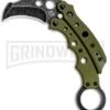 Mantis Vuja De Green G-10 Balisong Karambit Butterfly Knife - Black SW Plain -Kershaw Store Mantis Vuja De Balisong Karambit Crossover Green G 10 Black SW MANMK4GSW BHQ 56614 jr large