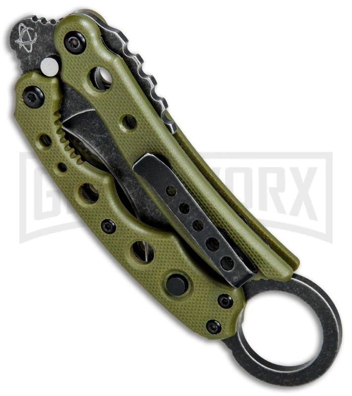 Mantis Vuja De Green G-10 Balisong Karambit Butterfly Knife - Black SW Plain 5 Mantis Vuja De Green G-10 Balisong Karambit Butterfly Knife - Black SW Plain - Image 3
