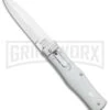 Mikov 241 Predator ABS Gray Automatic Leverlock Knife - Satin Bayo -Kershaw Store Mikov 241 Predator LL Auto ABS Gray Bayo BHQ 92883 jr 2 large