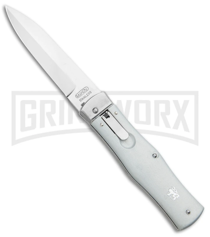 Mikov 241 Predator ABS Gray Automatic Leverlock Knife - Satin Bayo 3 Mikov 241 Predator ABS Gray Automatic Leverlock Knife - Satin Bayo