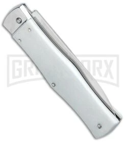 Mikov 241 Predator ABS Gray Automatic Leverlock Knife - Satin Bayo 8 Mikov 241 Predator ABS Gray Automatic Leverlock Knife - Satin Bayo -Kershaw Store Mikov 241 Predator LL Auto ABS Gray Bayo BHQ 92883 jr side 2 large