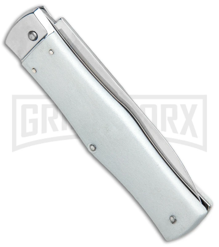 Mikov 241 Predator ABS Gray Automatic Leverlock Knife - Satin Bayo 5 Mikov 241 Predator ABS Gray Automatic Leverlock Knife - Satin Bayo - Image 3