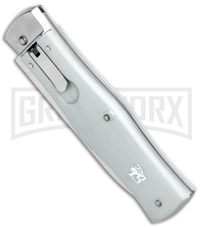 Mikov 241 Predator ABS Gray Automatic Leverlock Knife - Satin Bayo 4 Mikov 241 Predator ABS Gray Automatic Leverlock Knife - Satin Bayo - Image 2