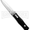 Mikov 241 Predator ABS Black Automatic Lever Lock Knife - Bayo Polish Plain -Kershaw Store Mikov 241 Predator LL Auto Bayo Black Polish BHQ 91967 jr large