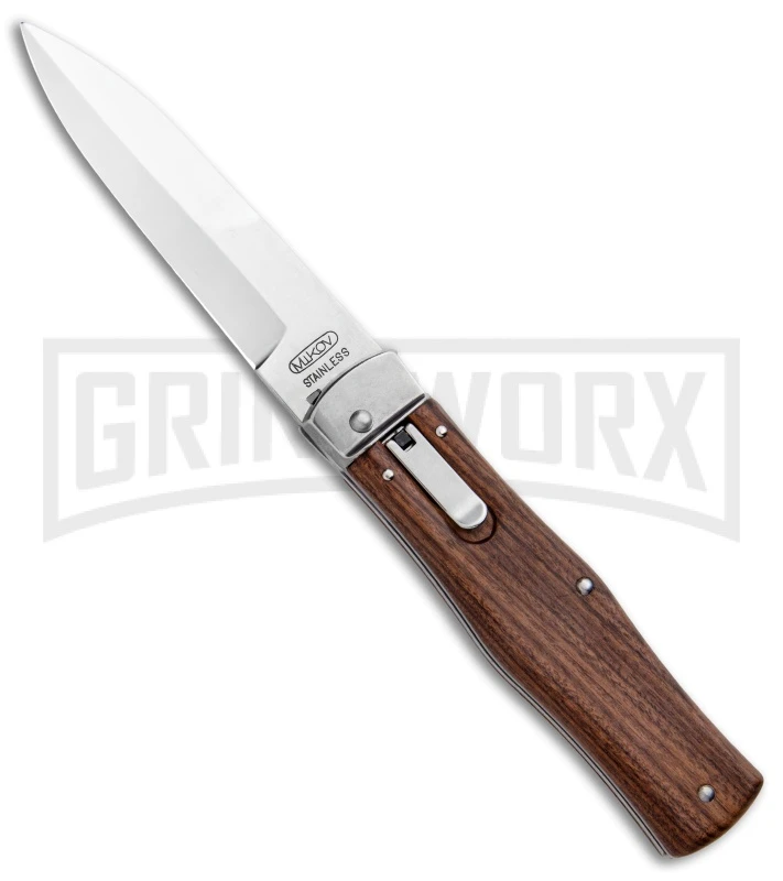 Mikov 241 Predator Wood Automatic Leverlock Knife Bayo 3 Mikov 241 Predator Wood Automatic Leverlock Knife Bayo