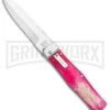 Mikov 241 Predator Lilac Dyed Bone Automatic Lever Lock Knife - Bayo -Kershaw Store Mikov 241 Predator Lilac Dyed Bone Auto LL Bayo BHQ 104170 jr large