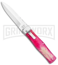 Mikov 241 Predator Lilac Dyed Bone Automatic Lever Lock Knife - Bayo