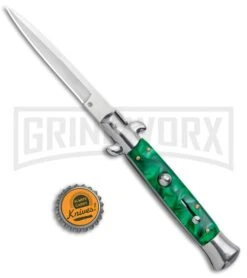 Milano 9" Green Acrylic Bayonet (4" Satin) -Kershaw Store Milano 9in Green Acrylic Bayonet Satin GX 37523 jr bottlecap large