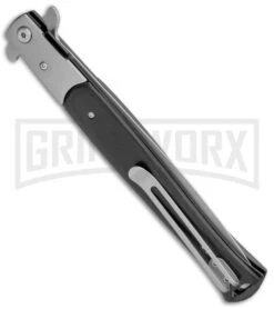 Milano Big Boy Stiletto Black Wood Spring Assisted Knife - Bead Blast -Kershaw Store Milano Big Boy Stiletto Black Wood SA BB GX 35306 jr side large