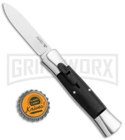AKC 007 Concord Black OTF Automatic Knife Gray/Black - Spear Point Satin -Kershaw Store Minion Concord Polish Black OTF Auto Flat Satin Plain GX 35509 jr bottlecap large