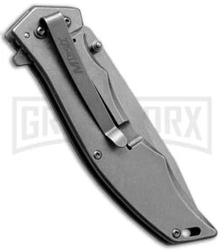 Mtech Constitution USA Gray Flag Spring Assisted Knife - Stonewash Plain -Kershaw Store Mtech constitution usa gray flag sa sw BHQ 88989 jr side large