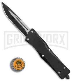 Night Bird D/A OTF Automatic Knife Smooth Black Handle - Black Plain -Kershaw Store Night Owl Drop Point DA Smooth Black Handle black plain BP 26322 er bottlecap large