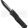 Night Bird D/A OTF Automatic Knife Smooth Black Handle - Black Plain -Kershaw Store Night Owl Drop Point DA Smooth Black Handle black plain BP 26322 er large