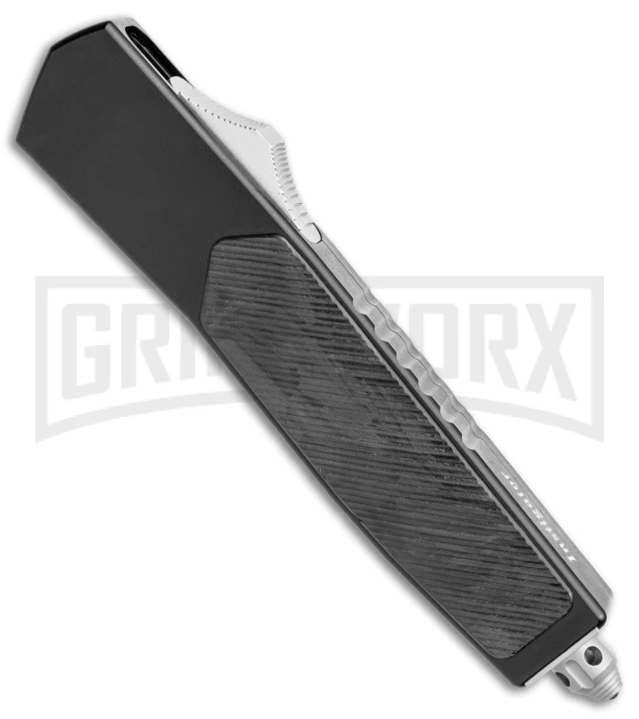 No Limit Knives Instigator Black OTF Automatic Knife - Satin Drop Point Plain 4 No Limit Knives Instigator Black OTF Automatic Knife - Satin Drop Point Plain - Image 2