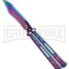 Chalkhill Balisong Spectrum Butterfly Knife - Skeletonized Handles -Kershaw Store Rainbow Balisong Butterfly Knife GX 37605 td large