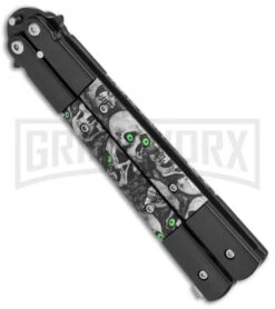 Regal Flipper Black Demon Balisong Butterfly Knife - Black Plain -Kershaw Store Regal Flipper Black Demon Balisong Black Plain GBS1712BF BP 23755 jr side large