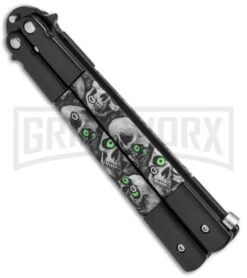 Regal Flipper Black Demon Balisong Butterfly Knife - Black Plain -Kershaw Store Regal Flipper Black Demon Balisong Black Plain GBS1712BF BP 23755 jr spine large