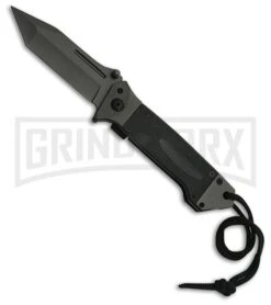 Rite Edge Verdant Black G-10 Spring Assisted Knife - Black Plain