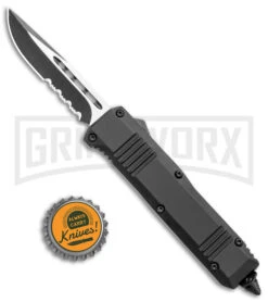 Switchblade Systems Ultro Black D/A OTF Automatic Knife - Black Serr -Kershaw Store Rumble Black DA OTF Auto Black Serr GX 36978 jr bottlecap large