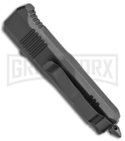 Switchblade Systems Ultro Black D/A OTF Automatic Knife - Black Serr -Kershaw Store Rumble Black DA OTF Auto Black Serr GX 36978 jr side large