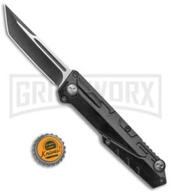 Rumble Scian Black D/A OTF Automatic Knife - Blk Tanto 2 Tone W/ Fuller -Kershaw Store Rumble Black DA OTF Auto Black Tanto TT GX 38035 jr bottlecap large