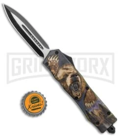 Rumble Black D/A OTF Automatic Knife Dagger Grizzly - Two Tone Plain 11 Rumble Black D/A OTF Automatic Knife Dagger Grizzly - Two Tone Plain -Kershaw Store Rumble Black DA OTF Auto Dagger Grizzly TT GX 38007 jr bottlecap large